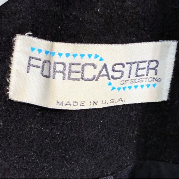 Forecaster of Boston Wool Double Breasted Pea Coat Peacoat Winter Black Size 8 - Picture 4 of 6